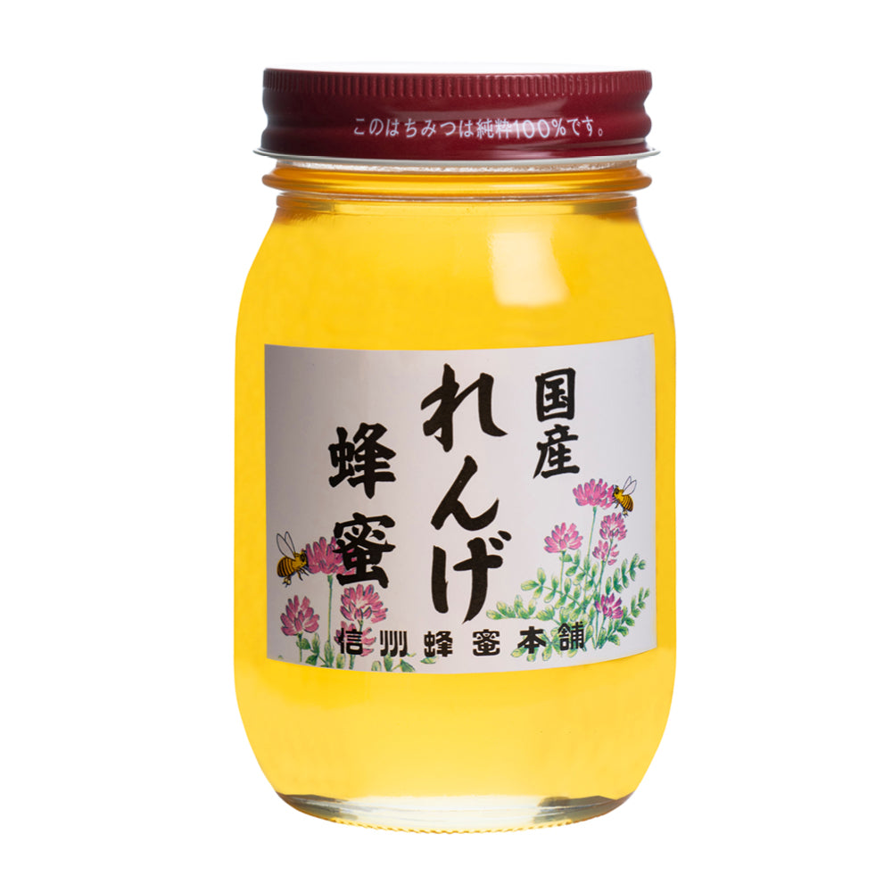 れんげの蜂蜜600gビン入｜はちみつ専門の通販サイト｜信州蜂蜜本舗